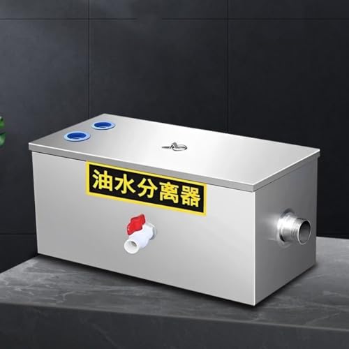 Sarinyグリーストラップ ステンレス製 油水分離器 台所排水処理道具 キッチン 流し台排水用 厨房排水処理ツール用 厨房施設 飲食店 家庭用 業務用 下のグリストラップ レストラン厨房用廃水処理ツール (40<em>25</em>25CM)